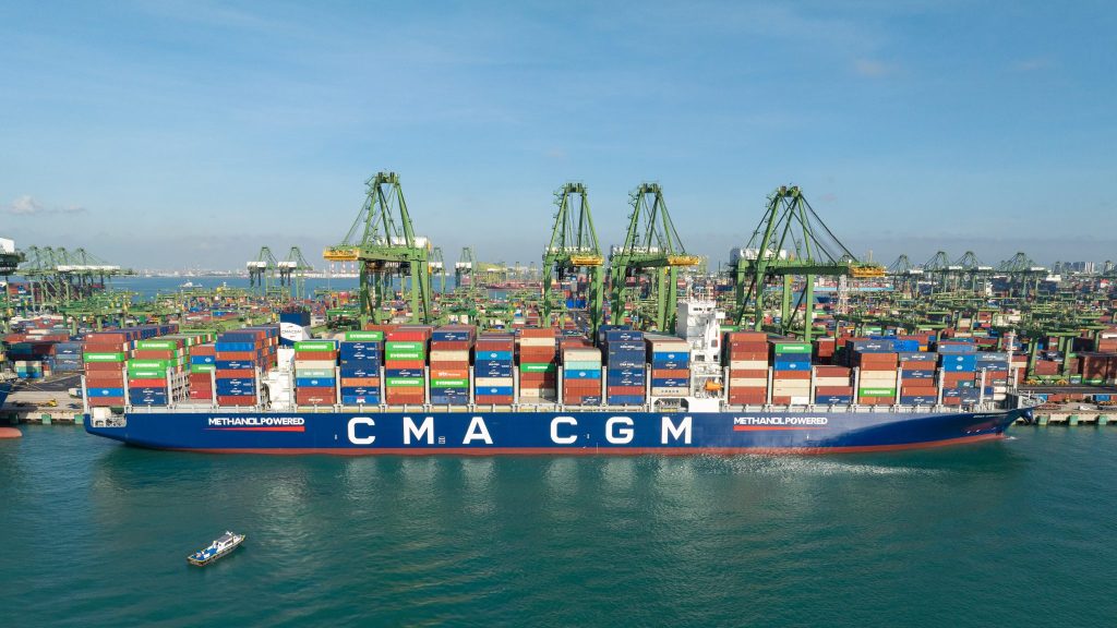 CMA CGM’s 1st methanol-powered boxship sets sail